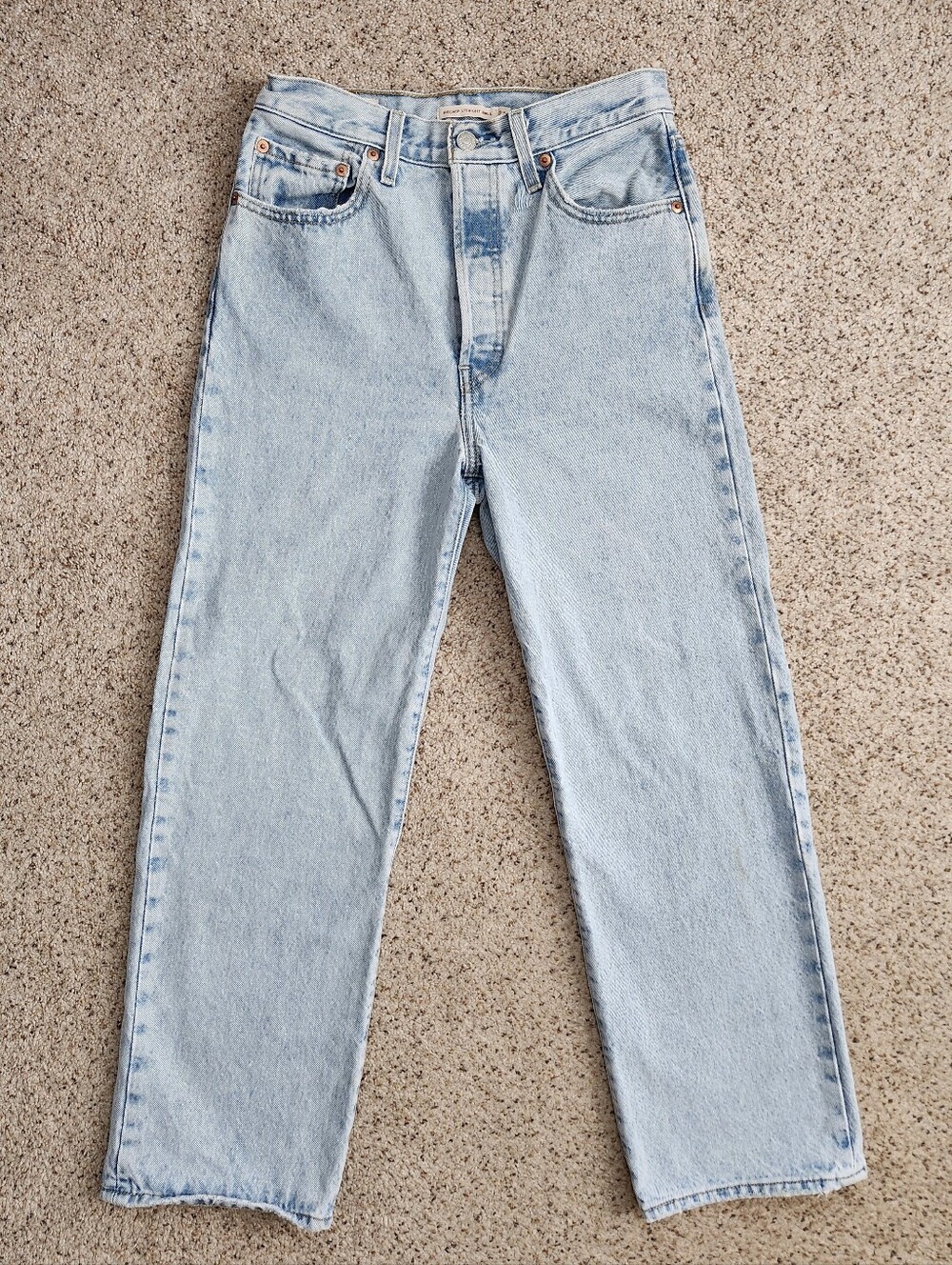 Levi's Ribcage Straight Ankle Light Wash Jeans